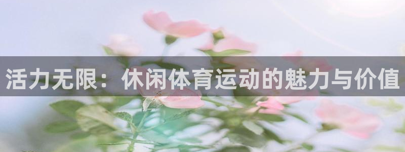 oety欧亿体育官网下载软件：活力无限：休闲体育运动的魅力与